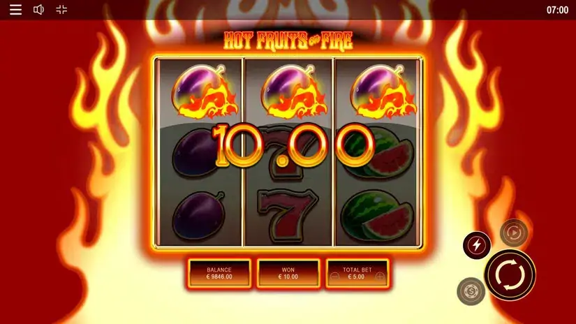 Hot Fruits on Fire slot screenshot 2