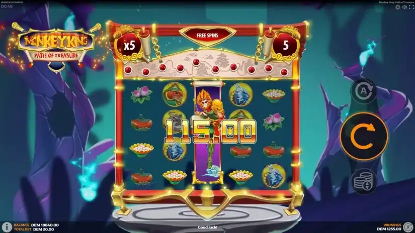 Monkey King: Path of Treasure slot screenshot 5