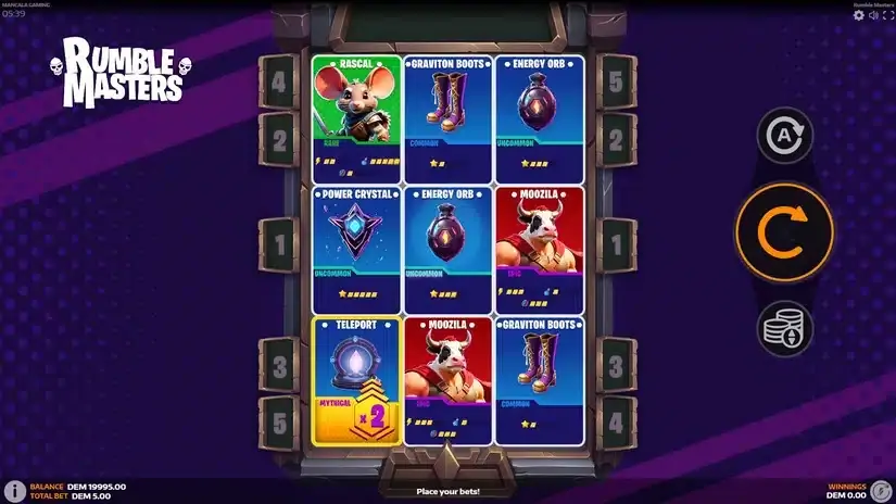Rumble Masters slot screenshot 1