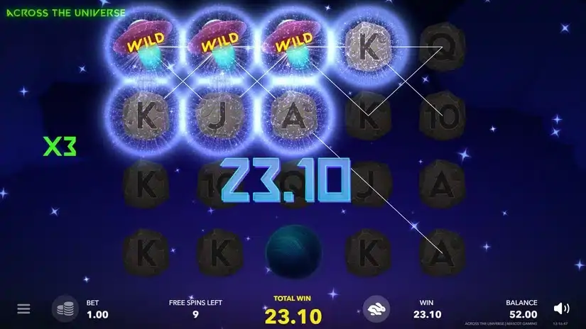 Across The Universe slot screenshot 3