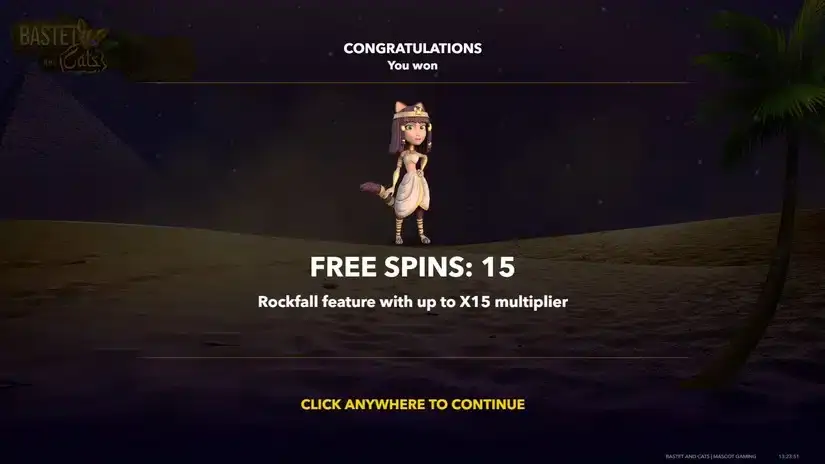 Bastet and Cats slot screenshot 2