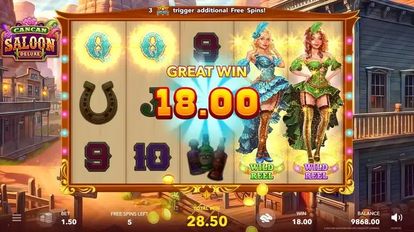 Cancan Saloon Deluxe slot screenshot 