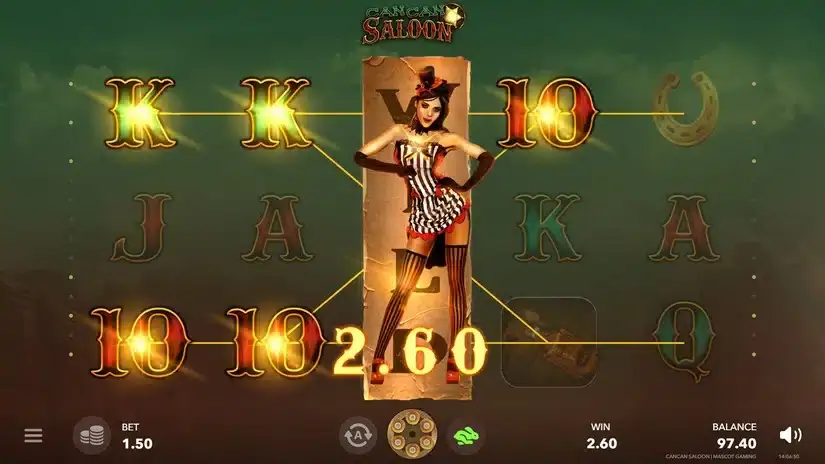 CanCan Saloon slot screenshot 3
