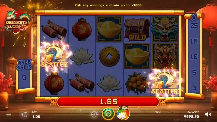 Dragon’s Lucky 25 slot screenshot 2