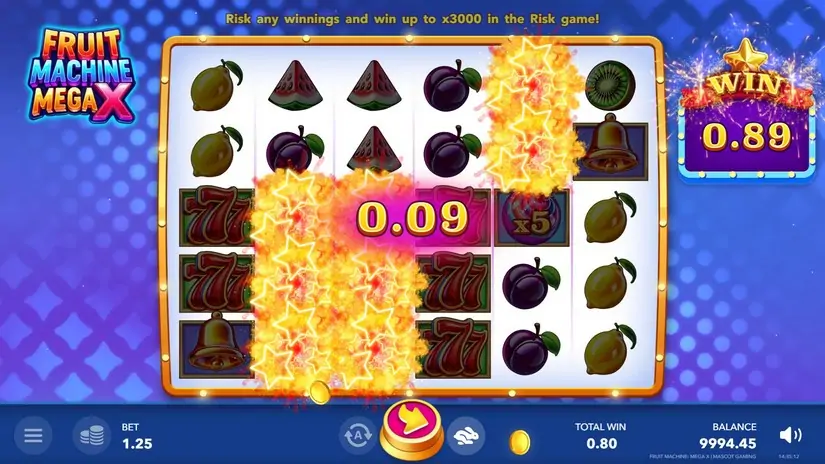 Fruit Machine: Mega X slot screenshot 3