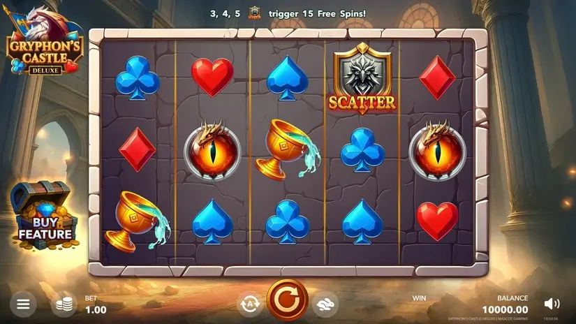 Gryphon`s Castle Deluxe slot screenshot 1