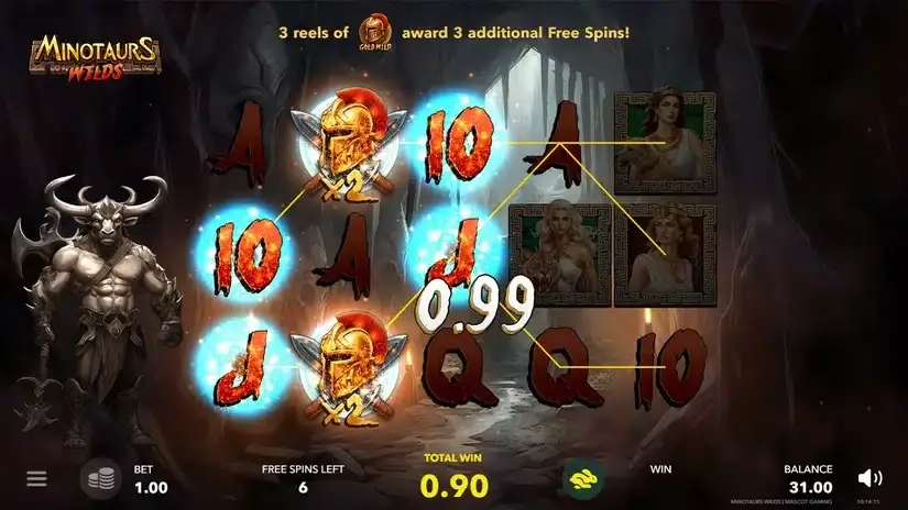 Minotaurs Wilds slot screenshot 3