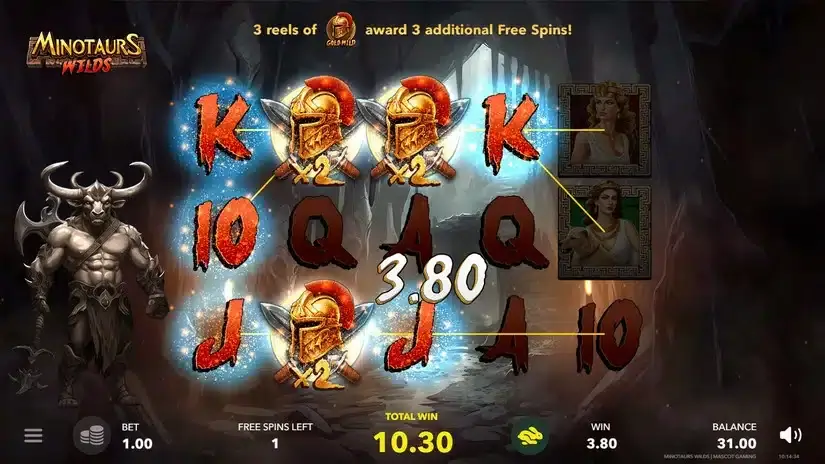 Minotaurs Wilds slot screenshot 4