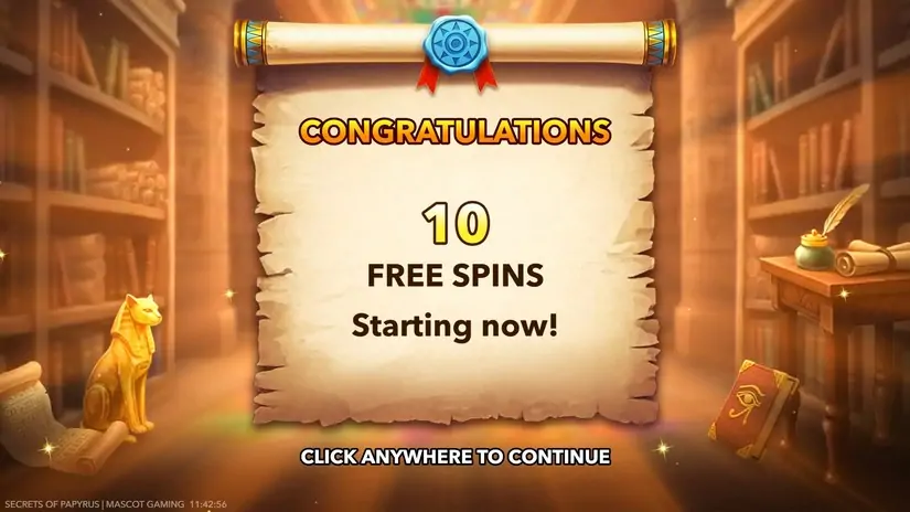 Secrets of Papyrus slot screenshot 2