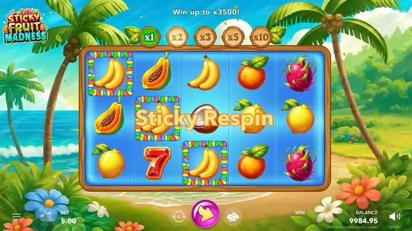 Sticky Fruit Madness slot screenshot 2