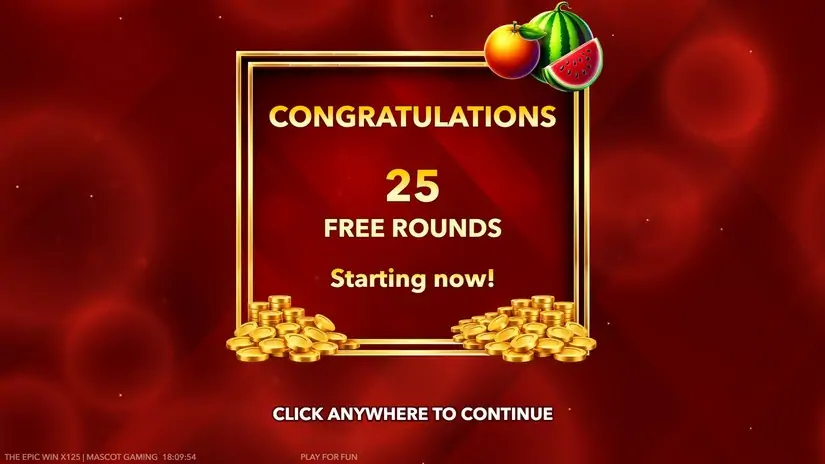 The Epic Win x125 slot screenshot 3