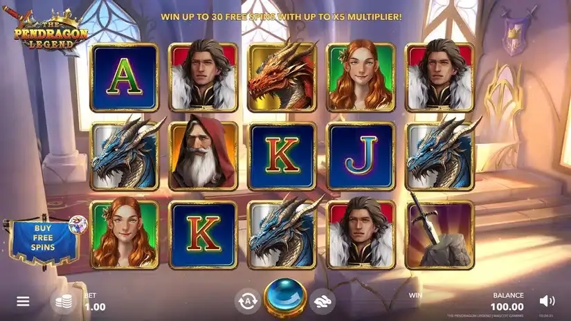 The Pendragon Legend slot screenshot