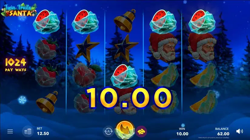 Twin Fruits of Santa slot screenshot 3