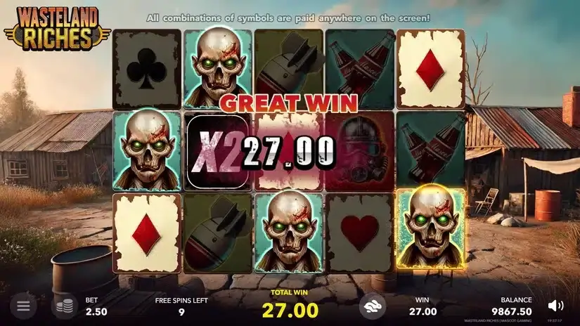 Wasteland Riches slot screenshot 4