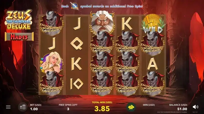 Zeus the Thunderer Deluxe slot screenshot 4