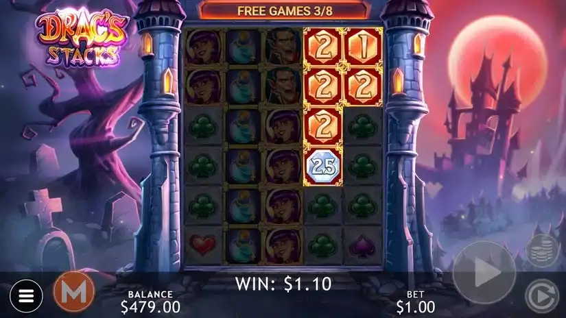 Drac’s Stacks slot screenshot 