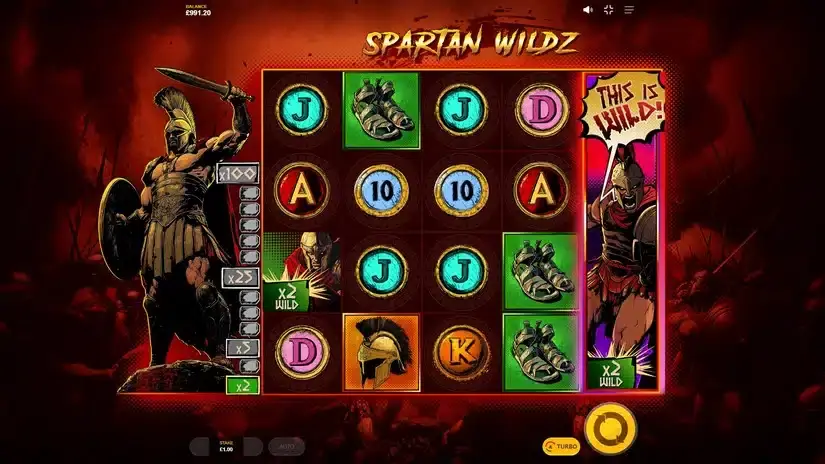 Spartan Wildz slot screenshot 4
