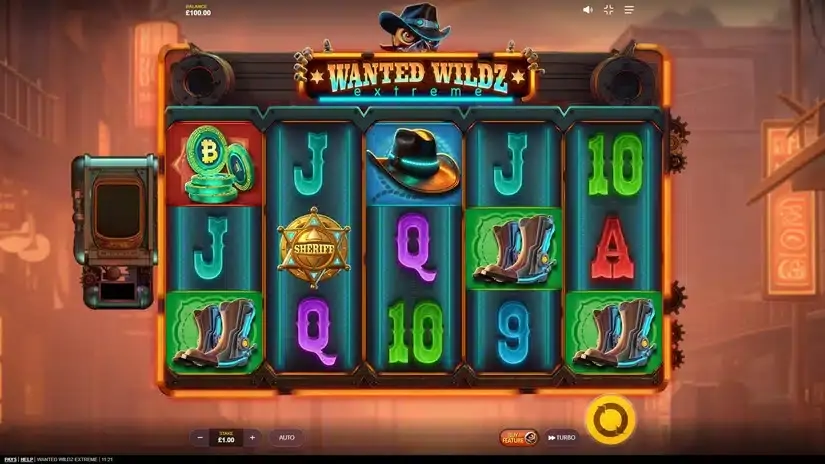 Wanted Wildz Extreme slot screenshot 