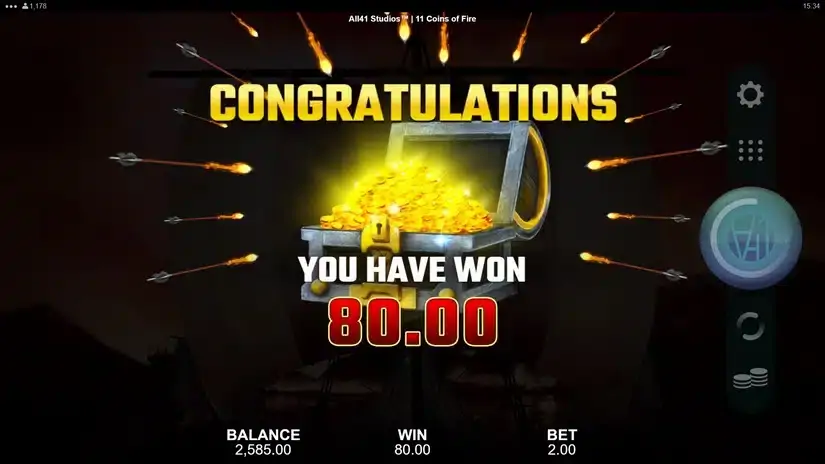 11 Coins of Fire slot screenshot 