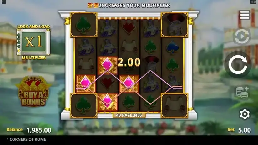 4 Corners Of Rome slot screenshot 2