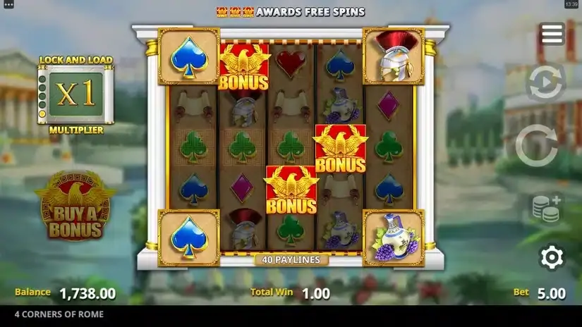 4 Corners Of Rome slot screenshot 3