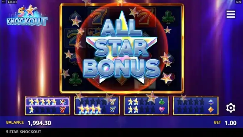 5 Star Knockout slot screenshot 3