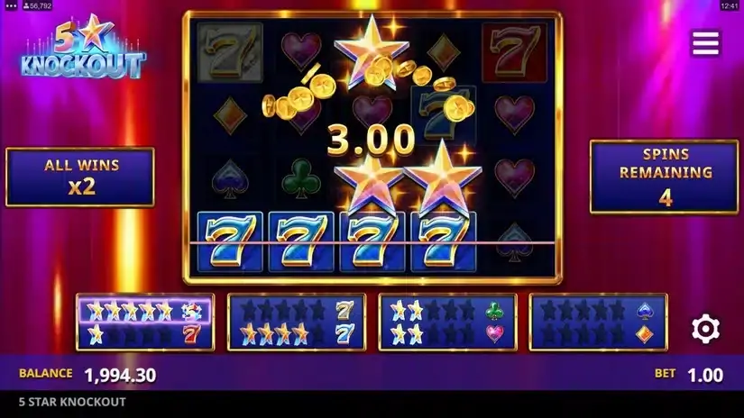 5 Star Knockout slot screenshot 