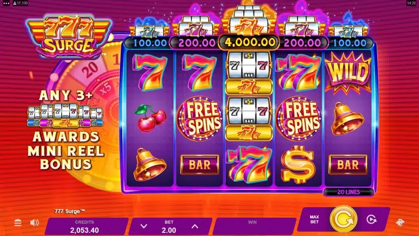 777 Surge slot screenshot 1