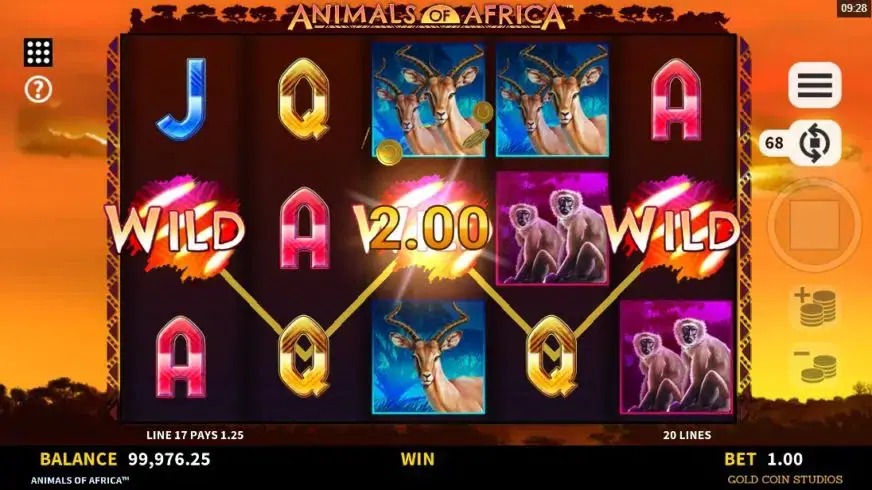 Animals of Africa slot screenshot 2