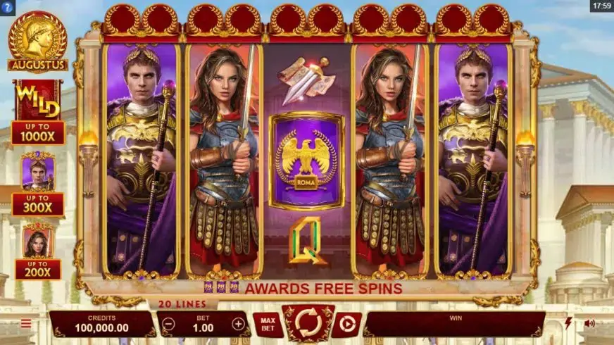 Augustus slot screenshot 