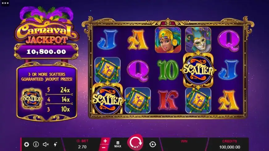 Carnaval Jackpot slot screenshot 1