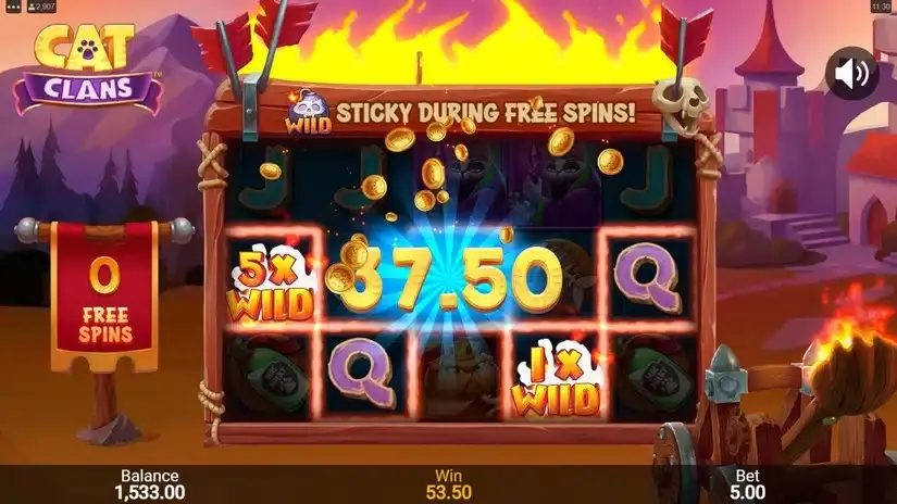 Cat Clans slot screenshot 