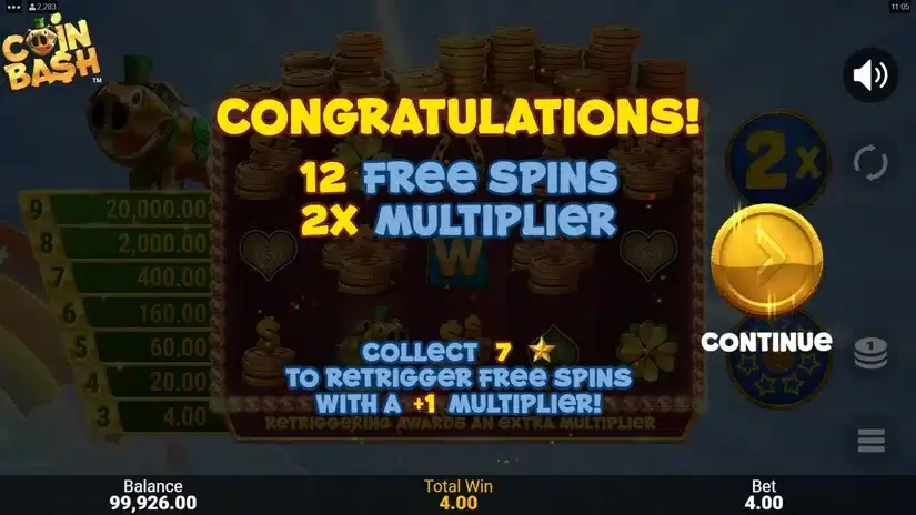 Coin Bash slot screenshot 4