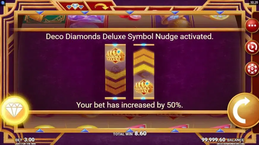 Deco Diamonds Deluxe slot screenshot 2