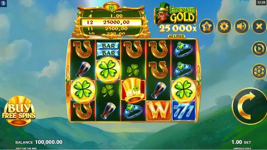 Emerald Gold slot screenshot 