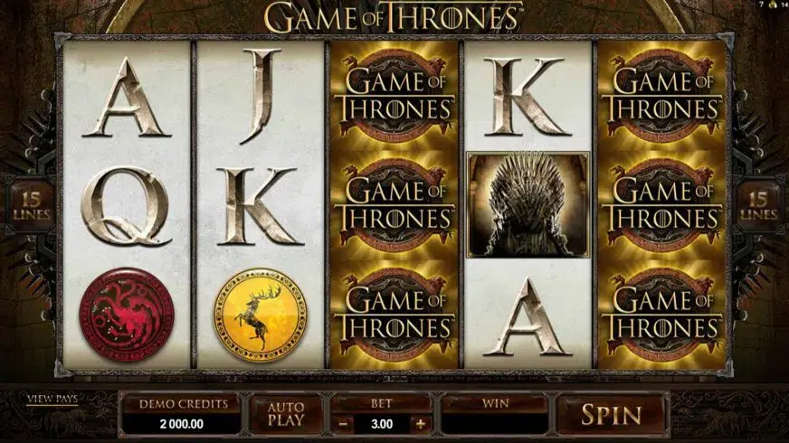 Game of Thrones slot screenshot 1