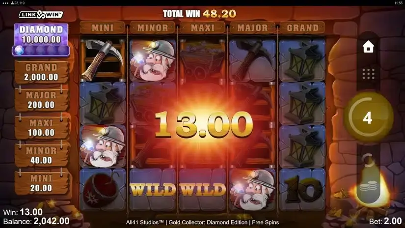 Gold Collector: Diamond Edition slot screenshot 7