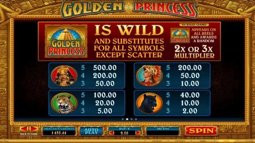 Golden Princess slot screenshot 3