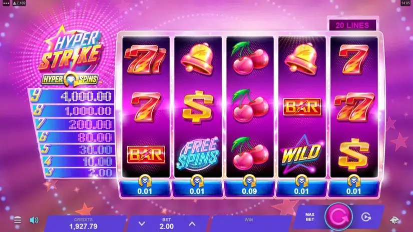 Hyper Strike HyperSpins slot screenshot 1