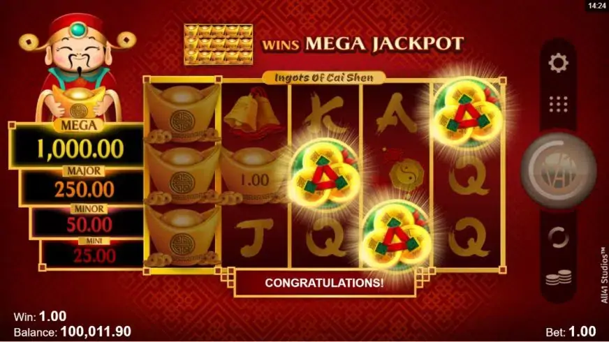 Ingots of Cai Shen slot screenshot 3