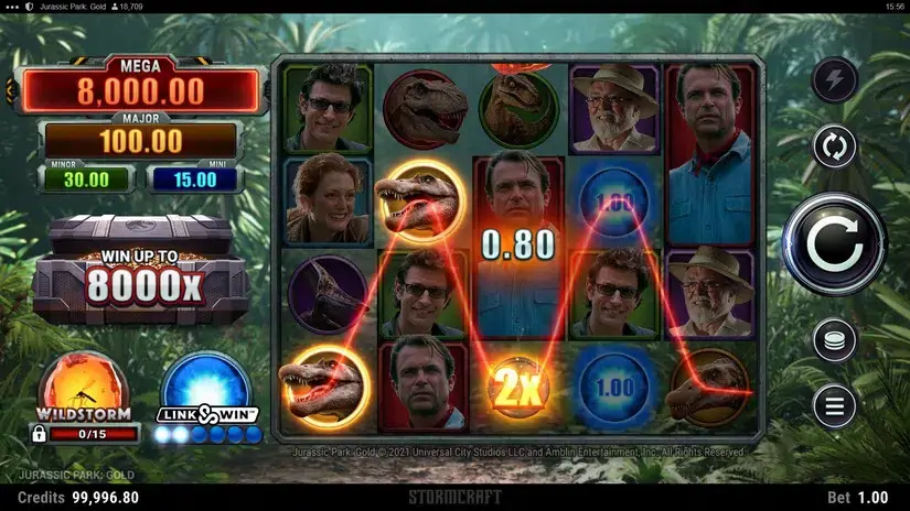 Jurassic Park Gold slot screenshot 2