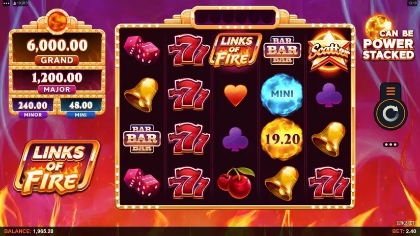 Links of Fire slot screenshot 1