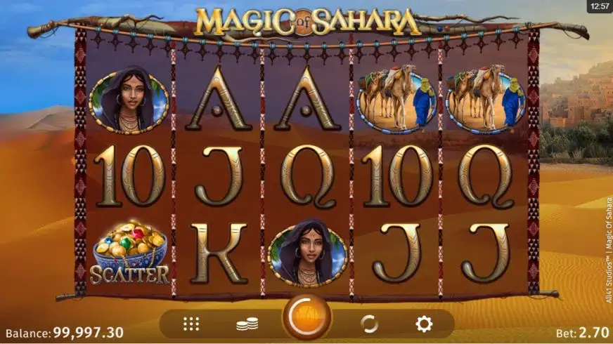 Magic of Sahara slot screenshot 