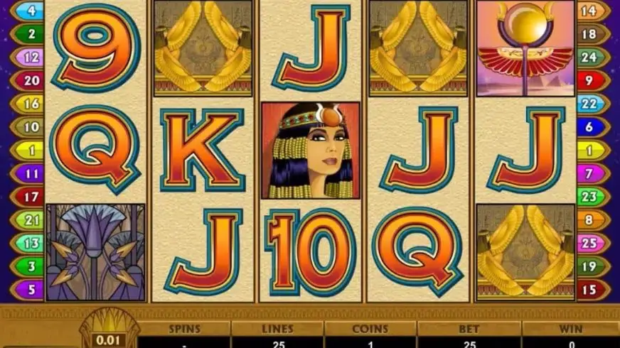 Mega Moolah Isis slot screenshot 1