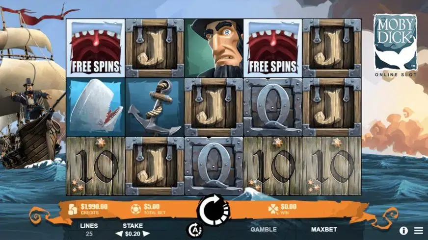 Moby Dick slot screenshot 3