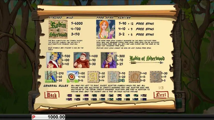 Robin of Sherwood slot screenshot 4