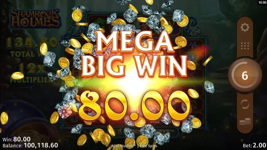 Shamrock Holmes Megaways slot screenshot 