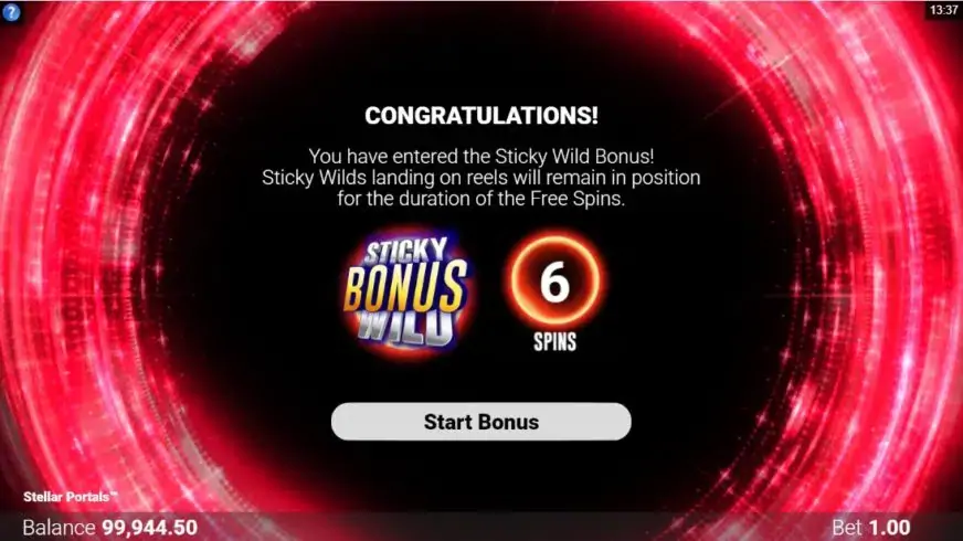 Stellar Portals slot screenshot 3