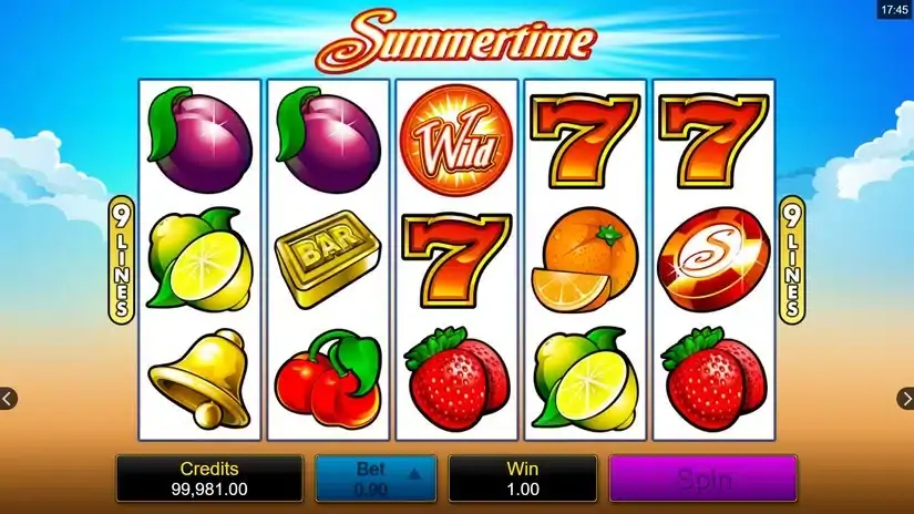 Summertime slot screenshot 