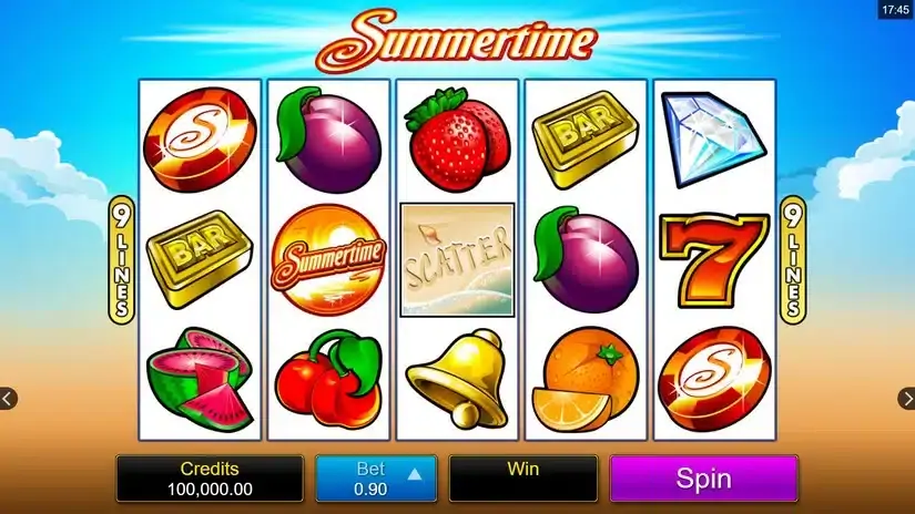Summertime slot screenshot 